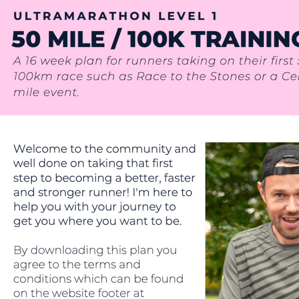 50 Mile/100K Ultra Plan - L1 - Ben Parkes Running