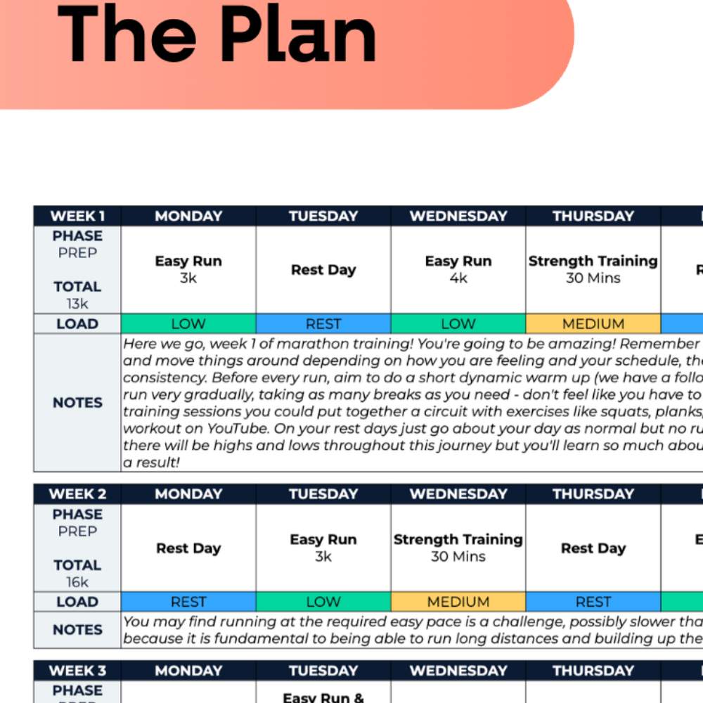 Marathon Plan Beginner - L1