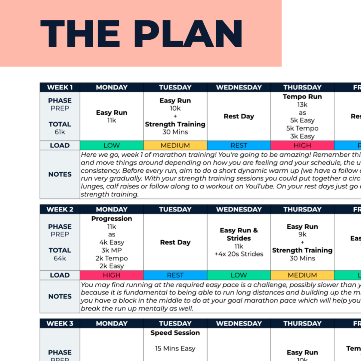 Marathon Plan Advanced - L4 - Ben Parkes Running