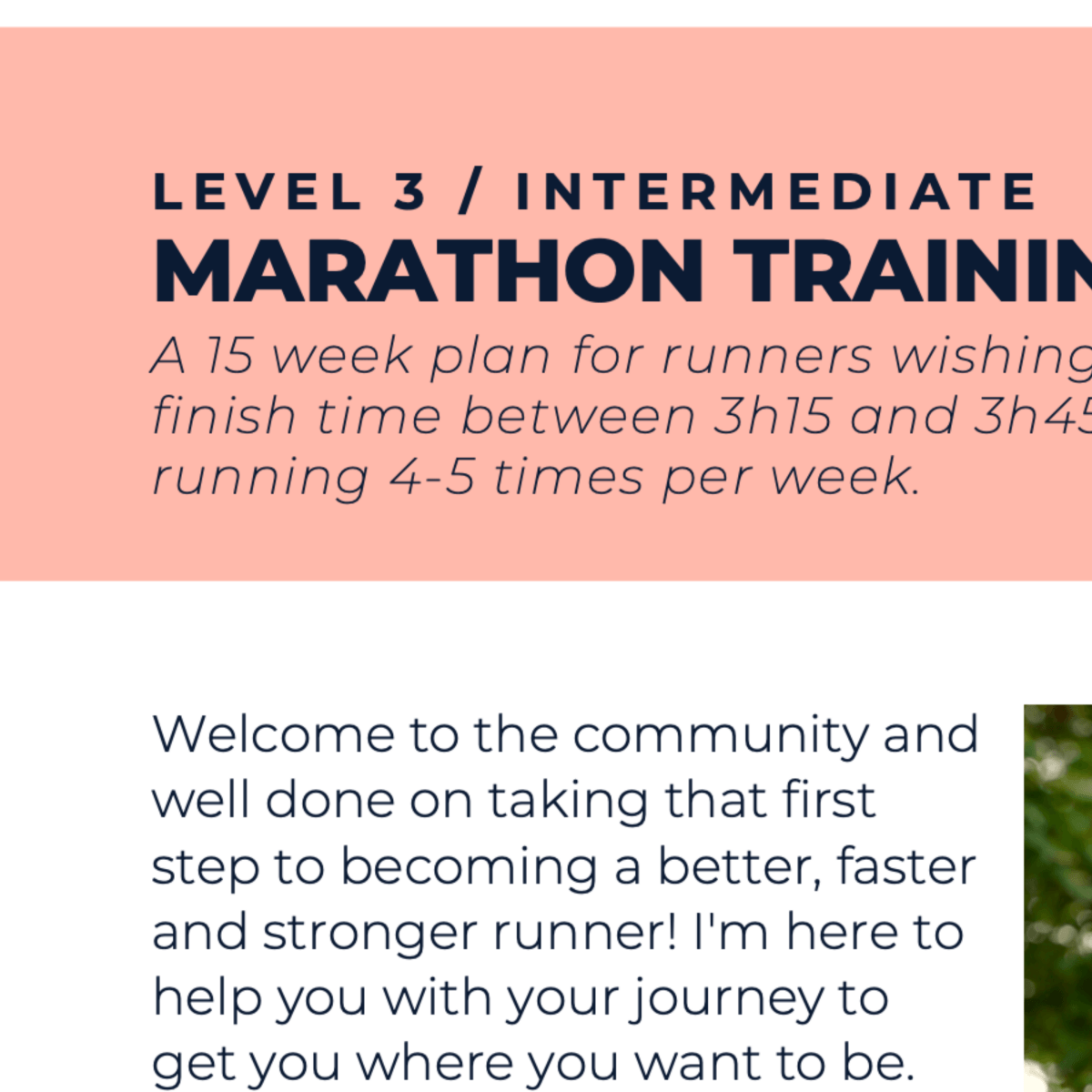 Marathon Plan Intermediate - L3 - Ben Parkes Running