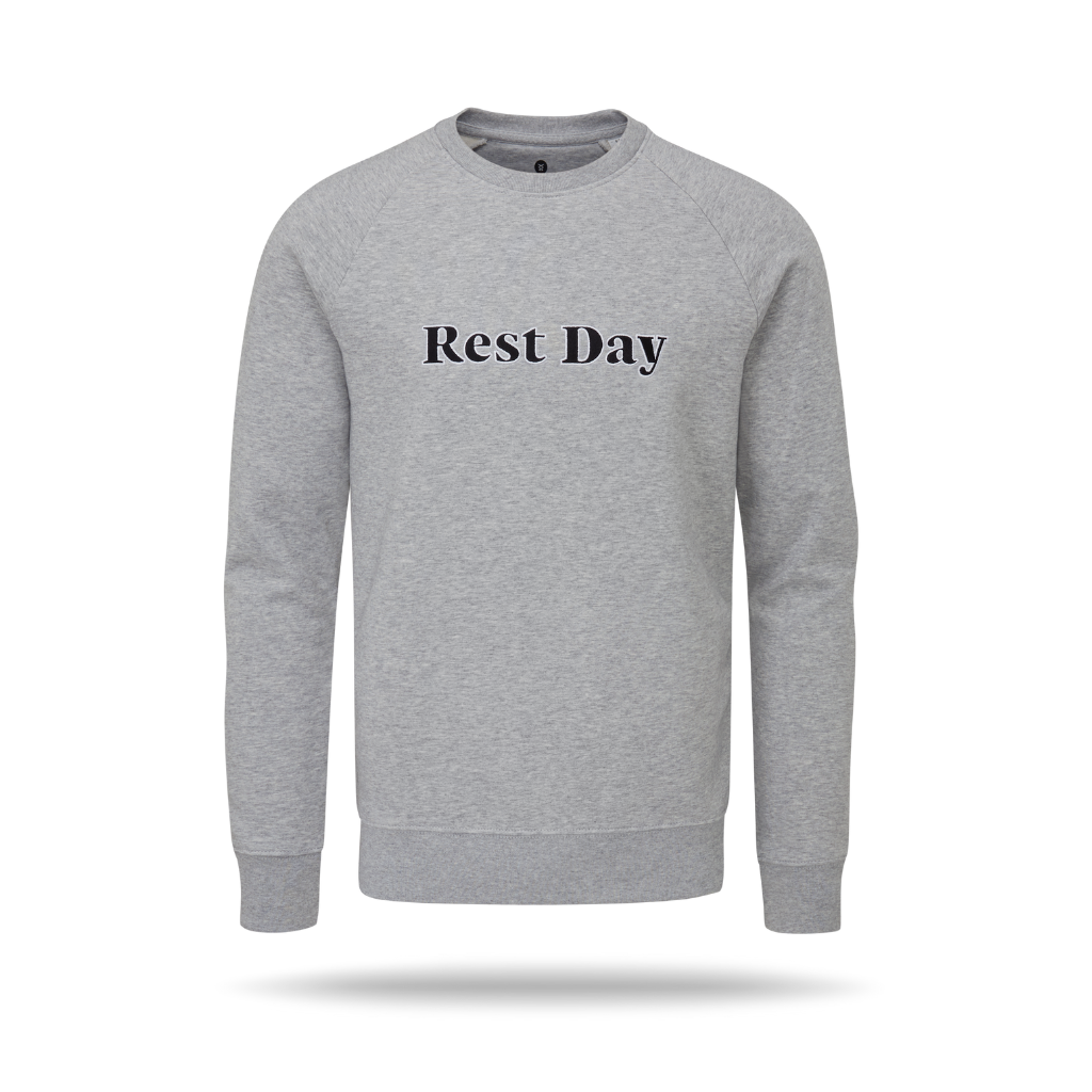 Rest Day Embroidered Sweater Ben Parkes Running