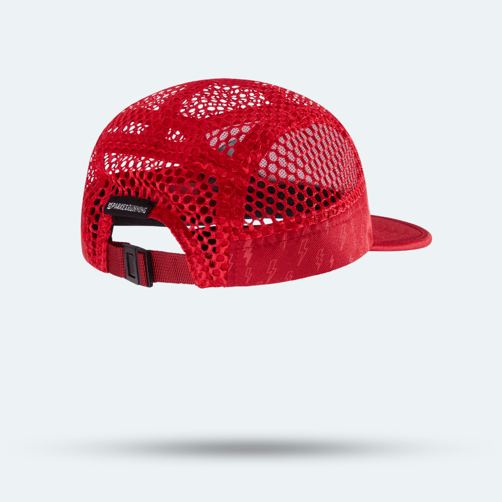 Red running hat on sale