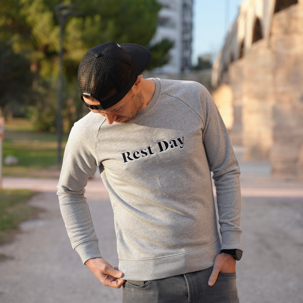 Rest Day Embroidered Sweater