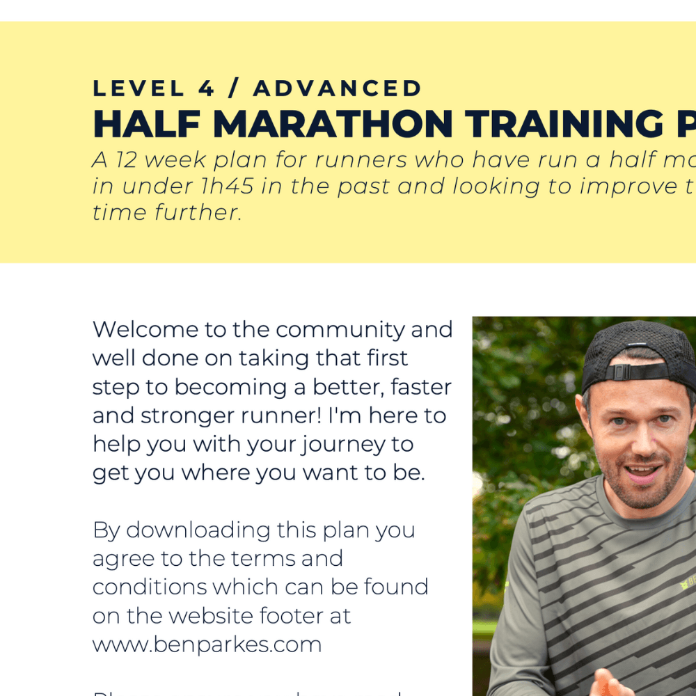 Half Marathon Advanced - L4 - Ben Parkes Running